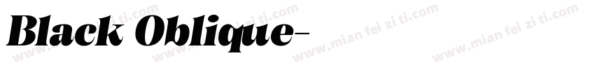 Black Oblique字体转换